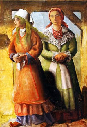 «Дві жінки біля воріт». 1930-і рр. Полотно, олія